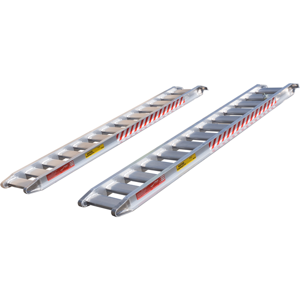 Light Industrial Loading Ramps, Aluminium, 900kg Rating/pair, 3m (L)