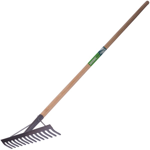 BRAVE braced rake, wooden handle